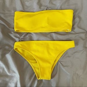 Yellow bikini bathing suit